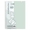 Тетрадь обложка пластик, А5 80 л., гребень мягкий, вырубка для ручки, клетка, BRAUBERG, светло-зеленый, 405378