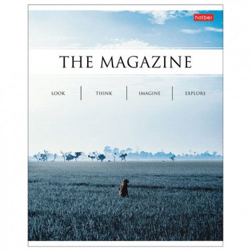 Тетрадь А5, 96 л., HATBER, скоба, клетка, выборочный лак, The magazine (5 видов), 96Т5вмВ1