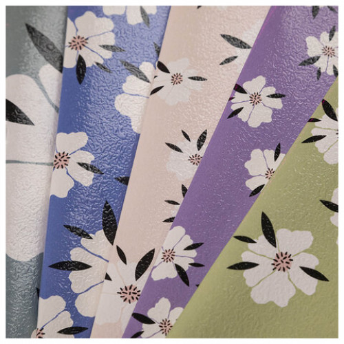 Тетрадь А5, 96 л., HATBER, скоба, клетка, тиснение, Музыка цветов (микс в спайке), 093165, 96Т5тВ1