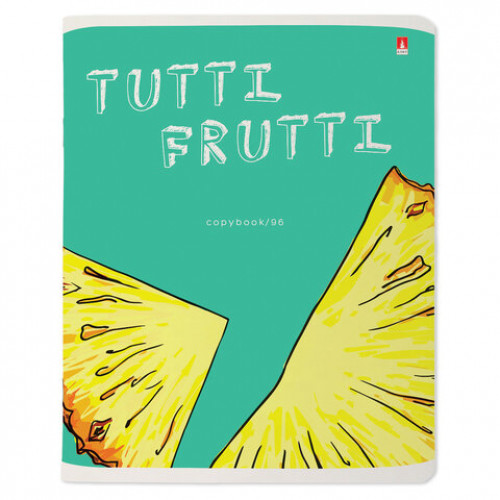 Тетрадь А5 96 л. АЛЬТ скоба, клетка, гибридный лак, Fresh & Fruity (5 видов), 7-96-1159