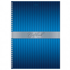 Тетрадь А4 80л. HATBER гребень, клетка, обложка твердая, глянцевая ламинация, PLISSE,, 80Тт4В1гр_11696