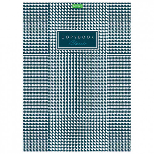 Тетрадь, А4, 80 л., HATBER ECO, скоба, клетка, обложка картон, Classic (3 вида), 80Т4C3