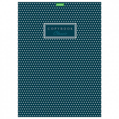 Тетрадь, А4, 80 л., HATBER ECO, скоба, клетка, обложка картон, Classic (3 вида), 80Т4C3