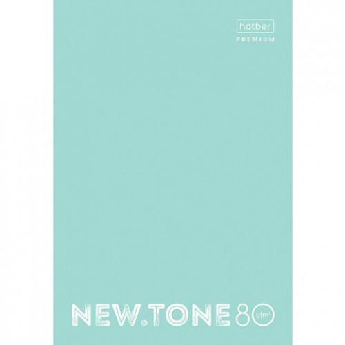 Тетрадь А4 80 л. HATBER Premium скоба, клетка, глянц. ламинация, NEWtone PASTEL Мята, 80Т4лA1_05039