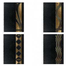 Тетрадь А4, 96 л., HATBER, гребень, клетка, 3D фольга, 3D лак, GOLD STYLE (4 вида), 96Т4лофлВ1гр, T262153