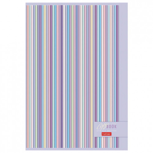 Тетрадь А4, 96 л., HATBER, скоба, клетка, обложка картон, Gentle design (3 вида), 96Т4В3