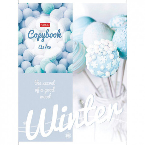Тетрадь А5, 80 л., HATBER, скоба, клетка, Sweet seasons (5 видов), 80Т5В1