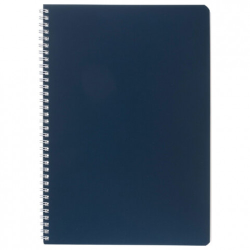 Тетрадь А4 96л. HATBER гребень, клетка, Soft-touch ламинация, SoloMatte_Сапфир, 09288, 96Т4лВ1гр