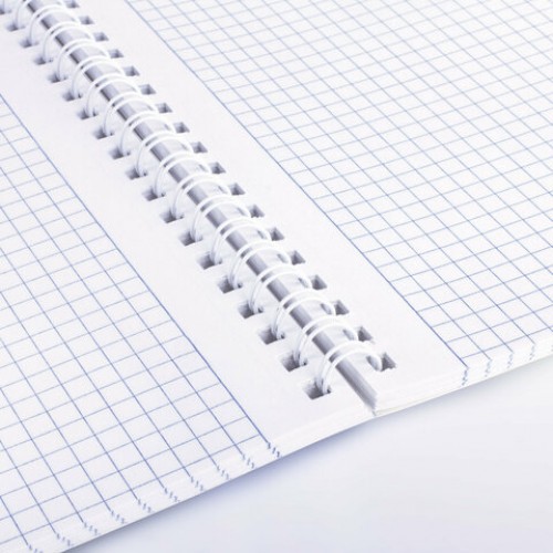 Тетрадь А4, 96 л., BRAUBERG, гребень, клетка, Soft Touch, Peaceful (микс в спайке), 405312