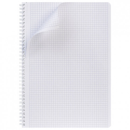 Тетрадь А4 96л. HATBER гребень, клетка, Soft-touch ламинация, SoloMatte_Черный бархат, 96Т4лВ1гр