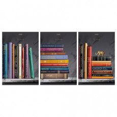 Тетрадь А4 96л. HATBER скоба, клетка, матовая ламинация, 3D фольга, Золотые страницы, 96Т4лофВ1