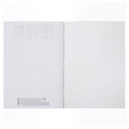 Тетрадь А4, 96 л., HATBER, скоба, клетка, Soft-touch ламинация, СОЛО Черный бархат, 092910, 96Т4лВ1