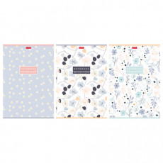 Тетрадь А4 80л. HATBER скоба, клетка, Soft-touch ламинация, Музыка цветов (микс в спа, 80Т4лВ1