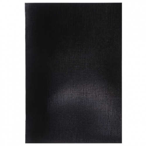 Тетрадь бумвинил А4 96л. скоба, офсет №1, клетка, ЧЕРНАЯ Metallic, HATBER, 093028, 96Т4бвВ3