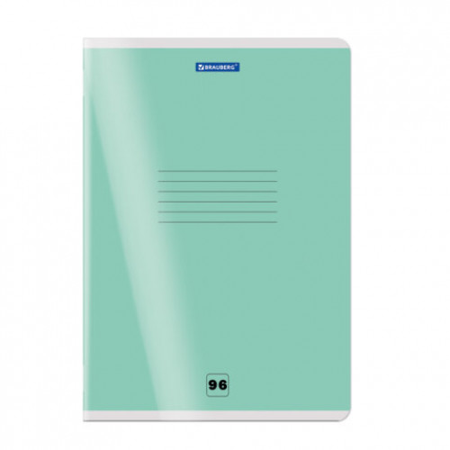 Тетрадь пластиковая обложка (прозрачная) А4, 96 листов, скоба, клетка, BRAUBERG Smart Cover, АССОРТИ (микс в спайке), 405042
