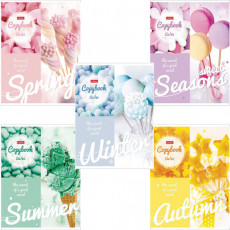 Тетрадь А5, 80 л., HATBER, скоба, клетка, Sweet seasons (5 видов), 80Т5В1 Тетрадь А5, 80 л., HATBER, скоба, клетка, Sweet seasons (5 видов), 80Т5В1