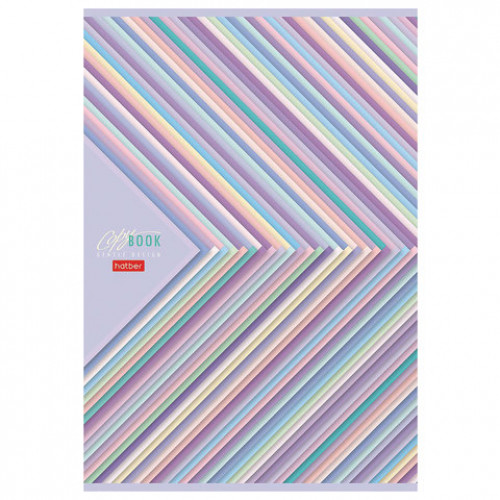 Тетрадь А4, 96 л., HATBER, скоба, клетка, обложка картон, Gentle design (3 вида), 96Т4В3