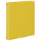 Тетрадь на кольцах А5 180х220 мм, 80 л., обложка ПВХ, клетка, BRAUBERG, желтый, 403912