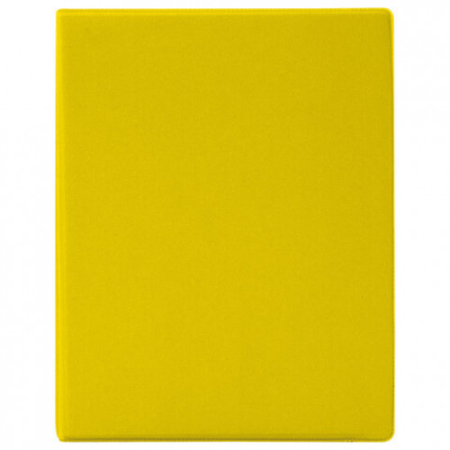 Тетрадь на кольцах А5 180х220 мм, 80 л., обложка ПВХ, клетка, BRAUBERG, желтый, 403912