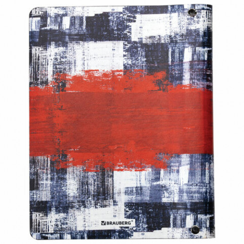 Тетрадь на кольцах А5 (180х220 мм), 80 л., под кожу, BRAUBERG VISTA, Canvas, 112135
