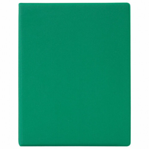 Тетрадь на кольцах А5 180х220 мм, 80 л., обложка ПВХ, клетка, BRAUBERG, зеленый, 403910