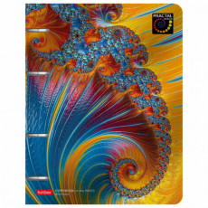 Тетрадь на кольцах А5 166х220 мм, 80 л., металлизированный картон, клетка, HATBER, Аммонит, 80ТК5мтлВ1, 80ТК5мтлВ1_2628