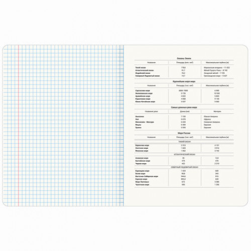 Тетрадь предметная GRADIENT 48 л., матовая ламинация, лак, ГЕОГРАФИЯ, клетка, BRAUBERG, 404289