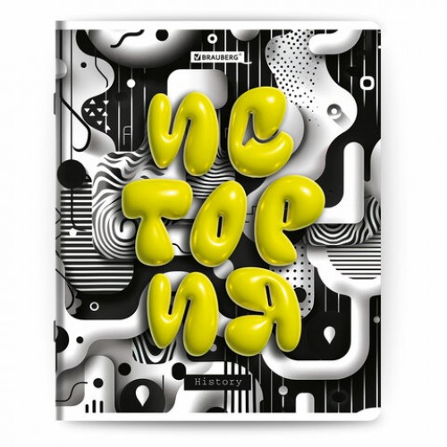 Тетради предметные, КОМПЛЕКТ 12 ПРЕДМЕТОВ, 48 л., глянцевый УФ-лак, BRAUBERG 3D LETTERS, 405169