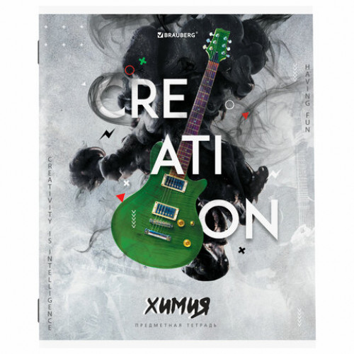 Тетрадь предметная SPORT CLUB 48 л., обложка картон, ХИМИЯ, клетка, подсказ, BRAUBERG, 404805
