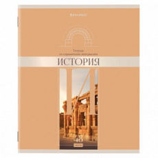 Тетрадь предметная DELIGHT 48 л., обложка картон, ИСТОРИЯ, клетка, BRAUBERG, 404575