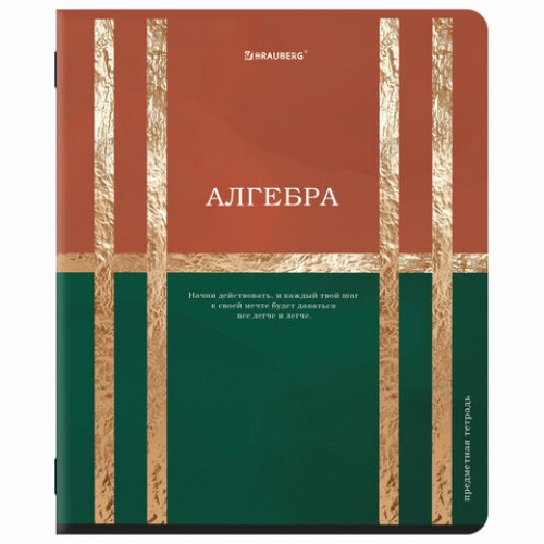 Тетради предметные, КОМПЛЕКТ 12 ПРЕДМЕТОВ, 48 л., матовая ламинация, фольга, BRAUBERG GOLDY, 405178
