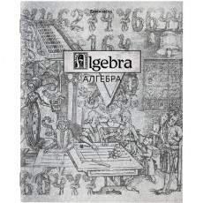 Тетрадь предметная SILVER 48 л., С СЕРЕБРЯНОЙ ОБЛОЖКОЙ, АЛГЕБРА, клетка, подсказ, BRAUBERG, 404012