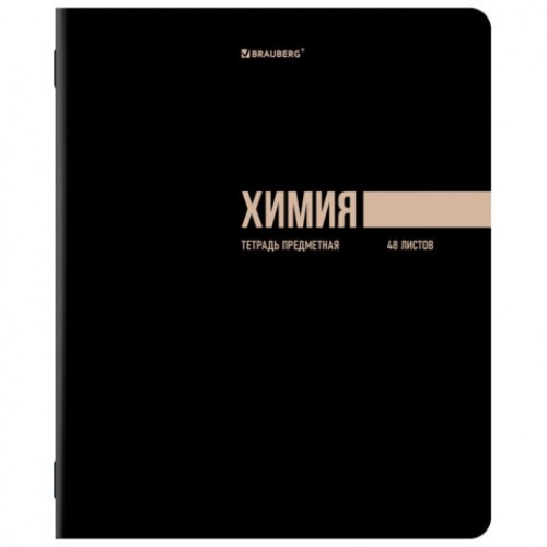 Тетради предметные, КОМПЛЕКТ 12 ПРЕДМЕТОВ, 48 л., обложка картон, BRAUBERG КЛАССИКА BLACK, 405162