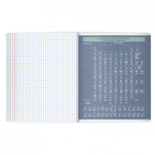 Тетрадь предметная MonoPastel 48л, пластиковая обложка, ХИМИЯ, клетка, подсказ, BRAUBERG, 405512