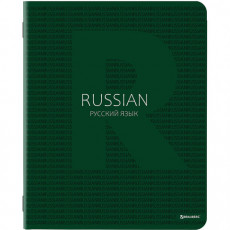 Тетрадь предметная COLOR 48 листов, матовая ламинация, лак, 70 г/м2, РУССКИЙ ЯЗЫК, линия, подсказ, BRAUBERG, 403987