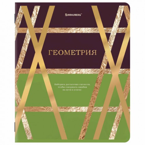 Тетради предметные, КОМПЛЕКТ 12 ПРЕДМЕТОВ, 48 л., матовая ламинация, фольга, BRAUBERG GOLDY, 405178