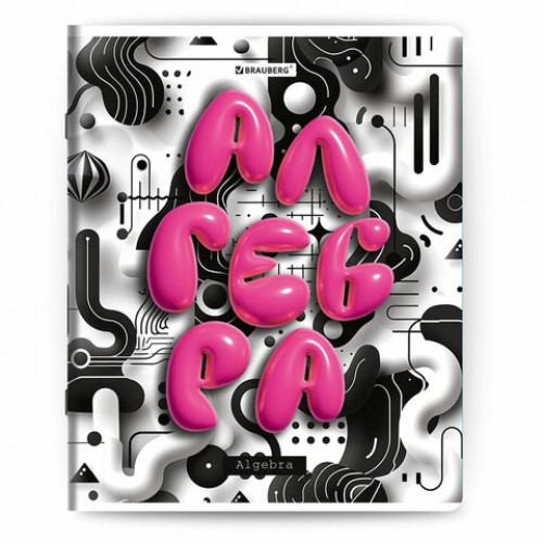 Тетради предметные, КОМПЛЕКТ 12 ПРЕДМЕТОВ, 48 л., глянцевый УФ-лак, BRAUBERG 3D LETTERS, 405169