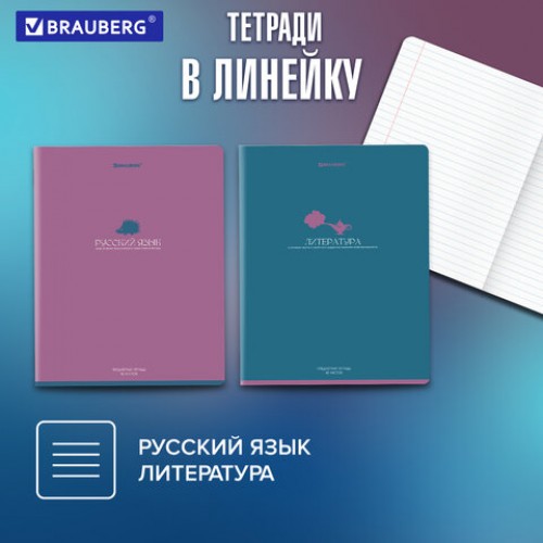 Тетради предметные, КОМПЛЕКТ 13 ПРЕДМЕТОВ, 48 л., матовая ламинация, BRAUBERG MONOCOLOR, 405175