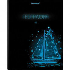 Тетрадь предметная DARK 48 листов, глянцевый лак, ГЕОГРАФИЯ, клетка, подсказ, BRAUBERG, 403970 Тетрадь предметная DARK 48 листов, глянцевый лак, ГЕОГРАФИЯ, клетка, подсказ, BRAUBERG, 403970