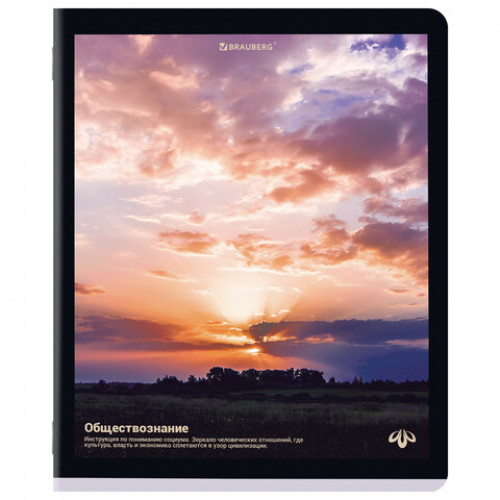 Тетради предметные, КОМПЛЕКТ 12 ПРЕДМЕТОВ, 48 л., матовая ламинация, BRAUBERG, ПРИРОДА, 405606