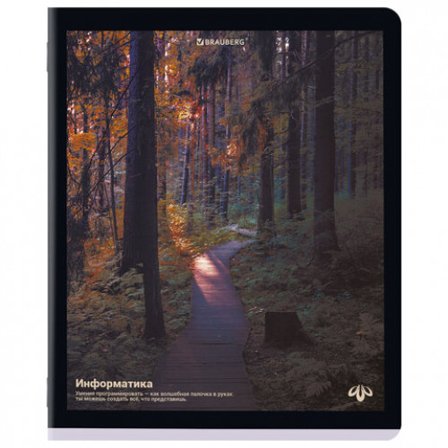 Тетради предметные, КОМПЛЕКТ 12 ПРЕДМЕТОВ, 48 л., матовая ламинация, BRAUBERG, ПРИРОДА, 405606
