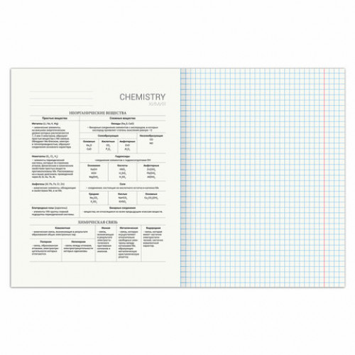 Тетрадь предметная SPORT CLUB 48 л., обложка картон, ХИМИЯ, клетка, подсказ, BRAUBERG, 404805