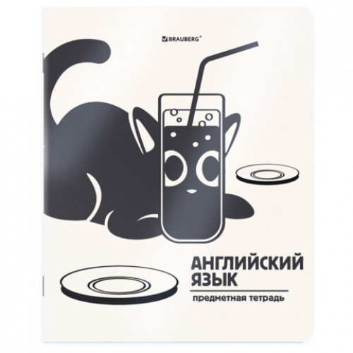 Тетради предметные, КОМПЛЕКТ 12 ПРЕДМЕТОВ 48 л., пластиковая обложка, BRAUBERG КОТ-НЕПОСЕДА, 405542