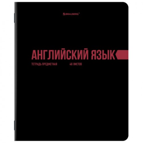 Тетради предметные, КОМПЛЕКТ 12 ПРЕДМЕТОВ, 48 л., обложка картон, BRAUBERG КЛАССИКА BLACK, 405162