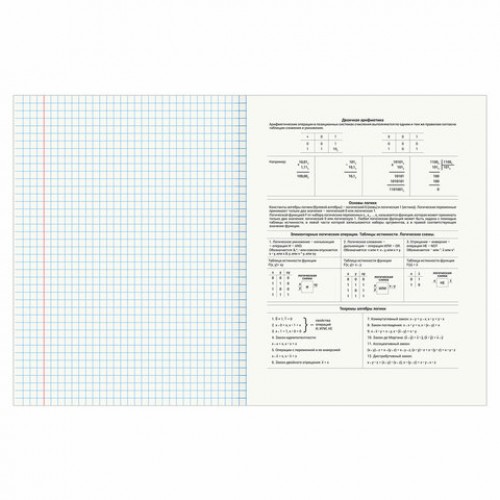 Тетрадь предметная КЛАССИКА SCIENCE 48 л., обложка картон, ИНФОРМАТИКА, клетка, подсказ, BRAUBERG, 404812