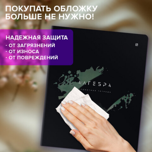 Тетради предметные, КОМПЛЕКТ 12 ПРЕДМЕТОВ 48 л., пластиковая обложка, BRAUBERG BLACK MODE, 405541