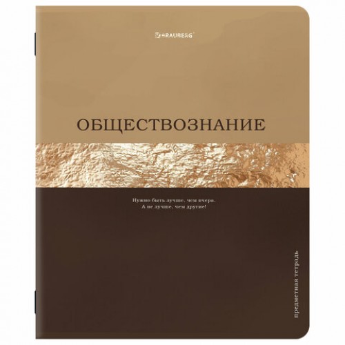 Тетради предметные, КОМПЛЕКТ 12 ПРЕДМЕТОВ, 48 л., матовая ламинация, фольга, BRAUBERG GOLDY, 405178