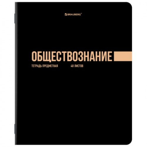 Тетради предметные, КОМПЛЕКТ 12 ПРЕДМЕТОВ, 48 л., обложка картон, BRAUBERG КЛАССИКА BLACK, 405162