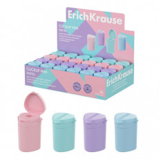 Точилка ERICH KRAUSE ClickUp Mini Pastel, с контейнером, пластиковая, корпус ассорти, 60064