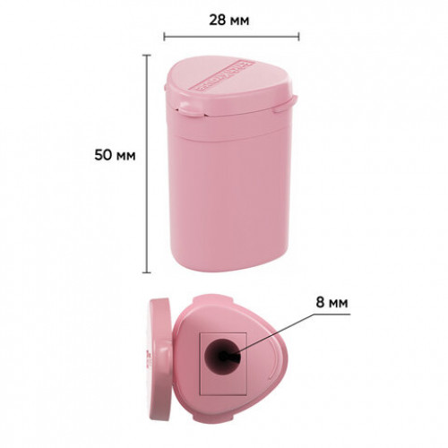 Точилка ERICH KRAUSE ClickUp Mini Pastel, с контейнером, пластиковая, корпус ассорти, 60064